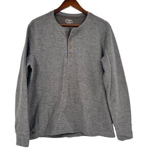 Untuckit Gray Urey Grassi 40983 Long Sleeve Henley Shirt Men’s large regular